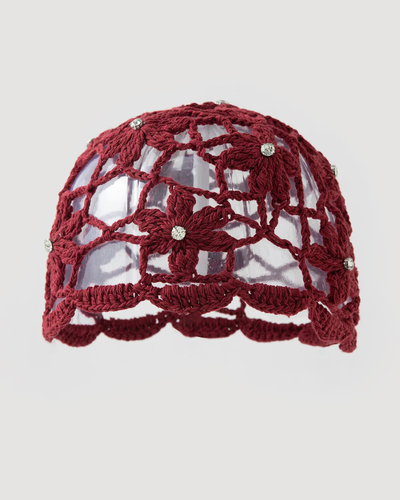 Crochet Beanie – Boho Floral Cotton Hat