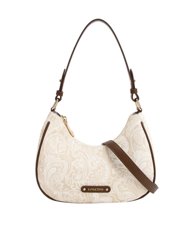 Leather Shoulder Bag – Vintage Paisley Jacquard