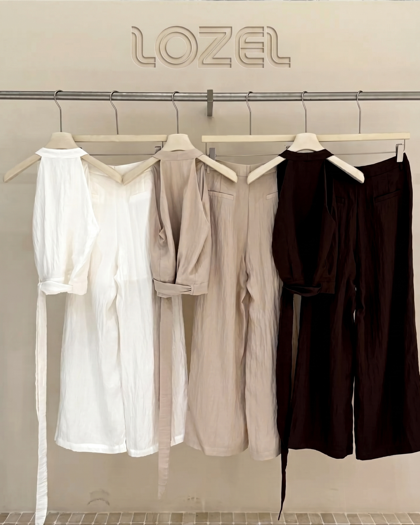 Tencel Blend Sleeveless Two-Piece Set