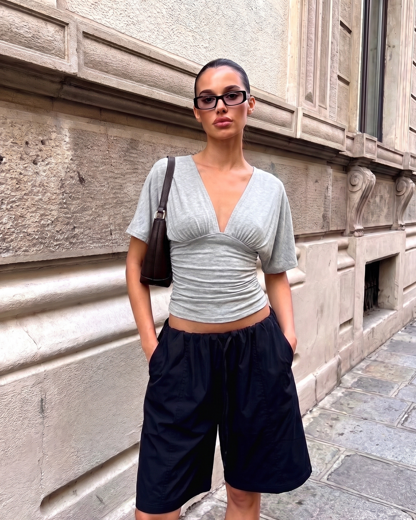 Drape Plunge Top