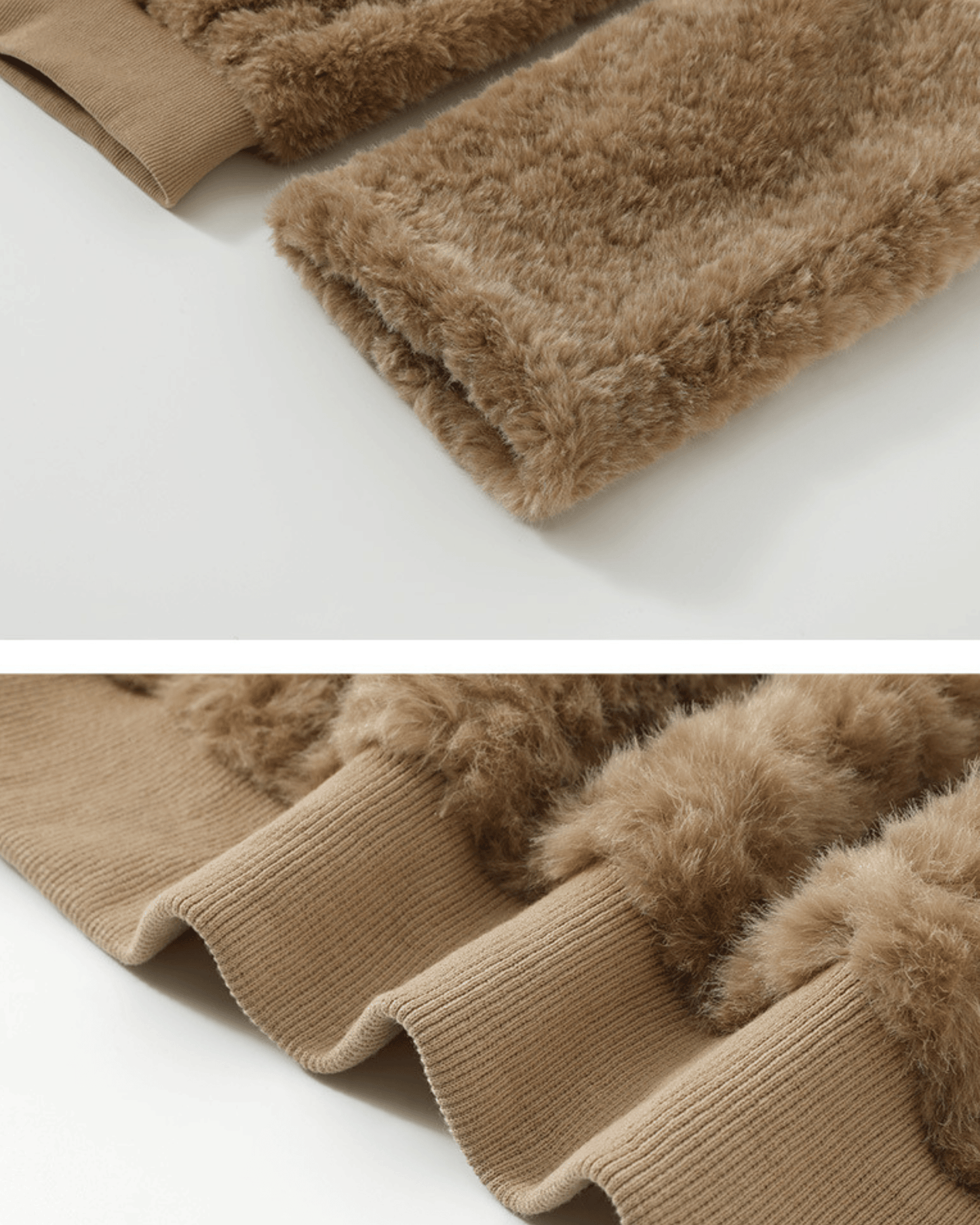 Camel Lamb Wool Plush Jacket for Women
