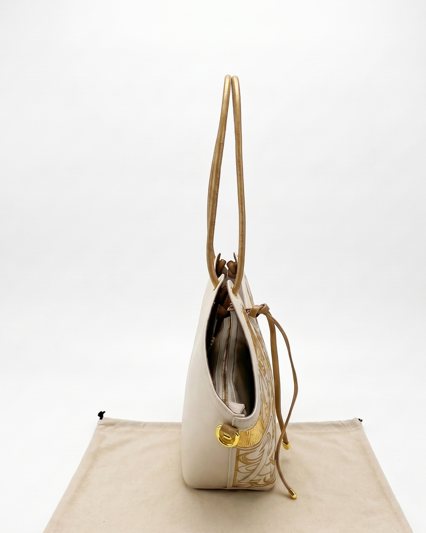 Structured Embroidered  Handbag