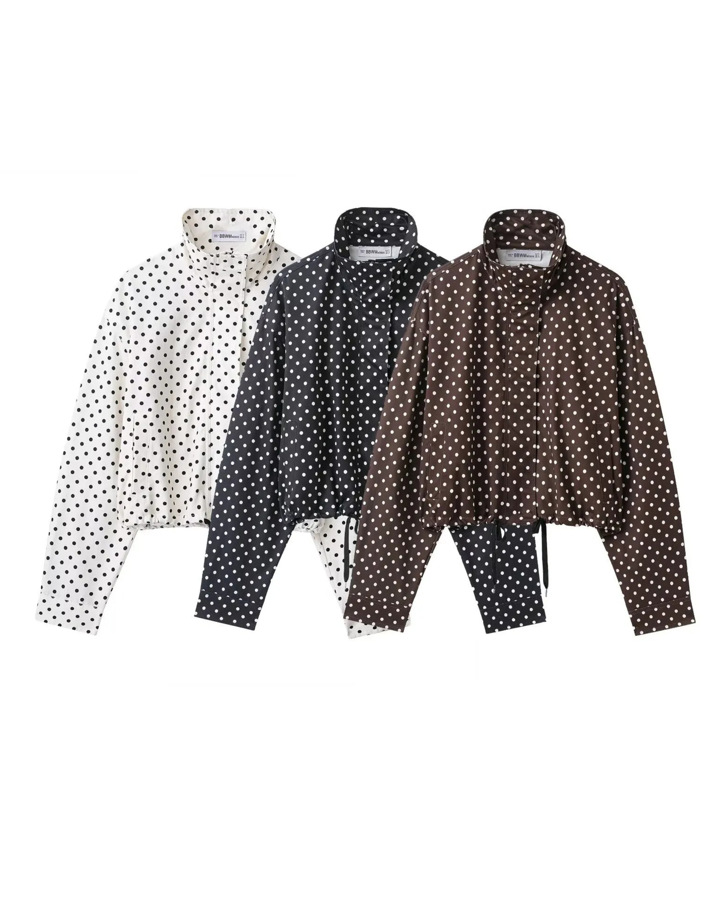 Polka Dot Matching Set with Jacket and Shorts