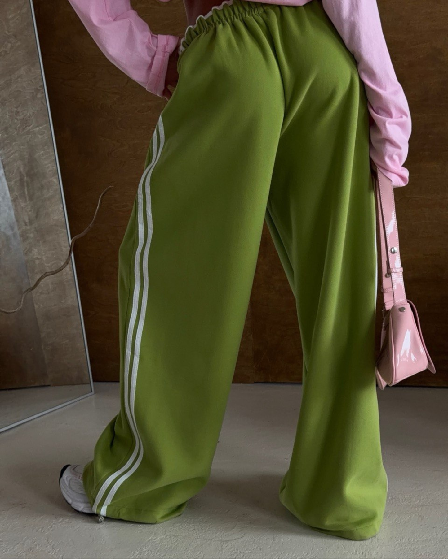 Oversized Baggy Side Stripe Wide Leg Track Pants /Sweatpants with  Low Rise Tracksuit Bottoms⁠