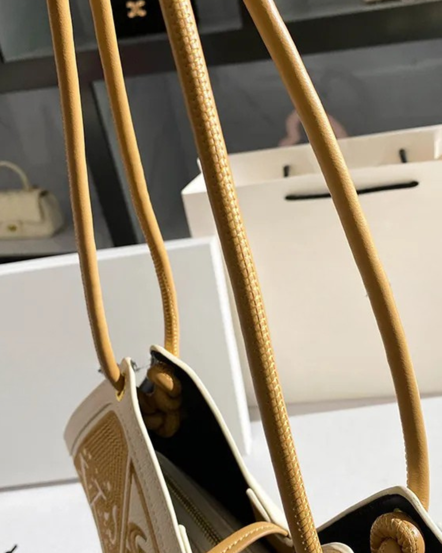 Structured Embroidered  Handbag