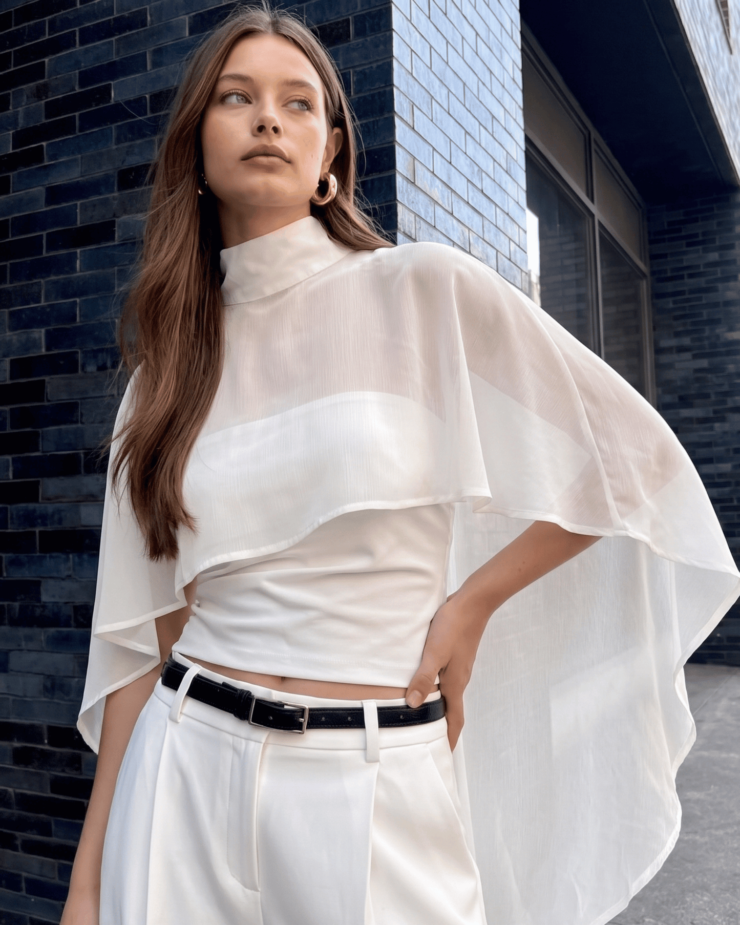 Shawl-style top