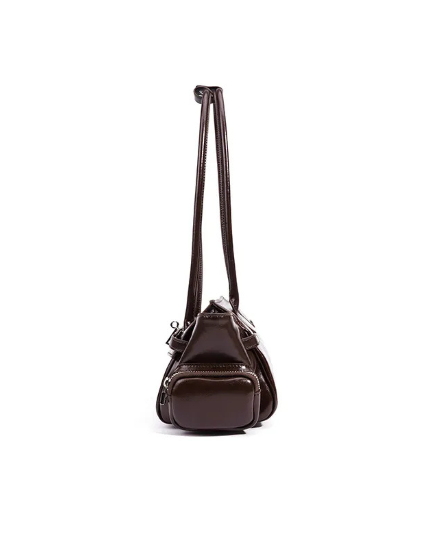 Genuine Leather Structured Shoulder Bag