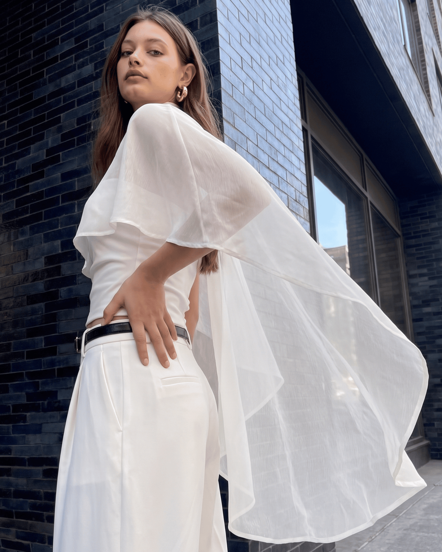 Shawl-style top