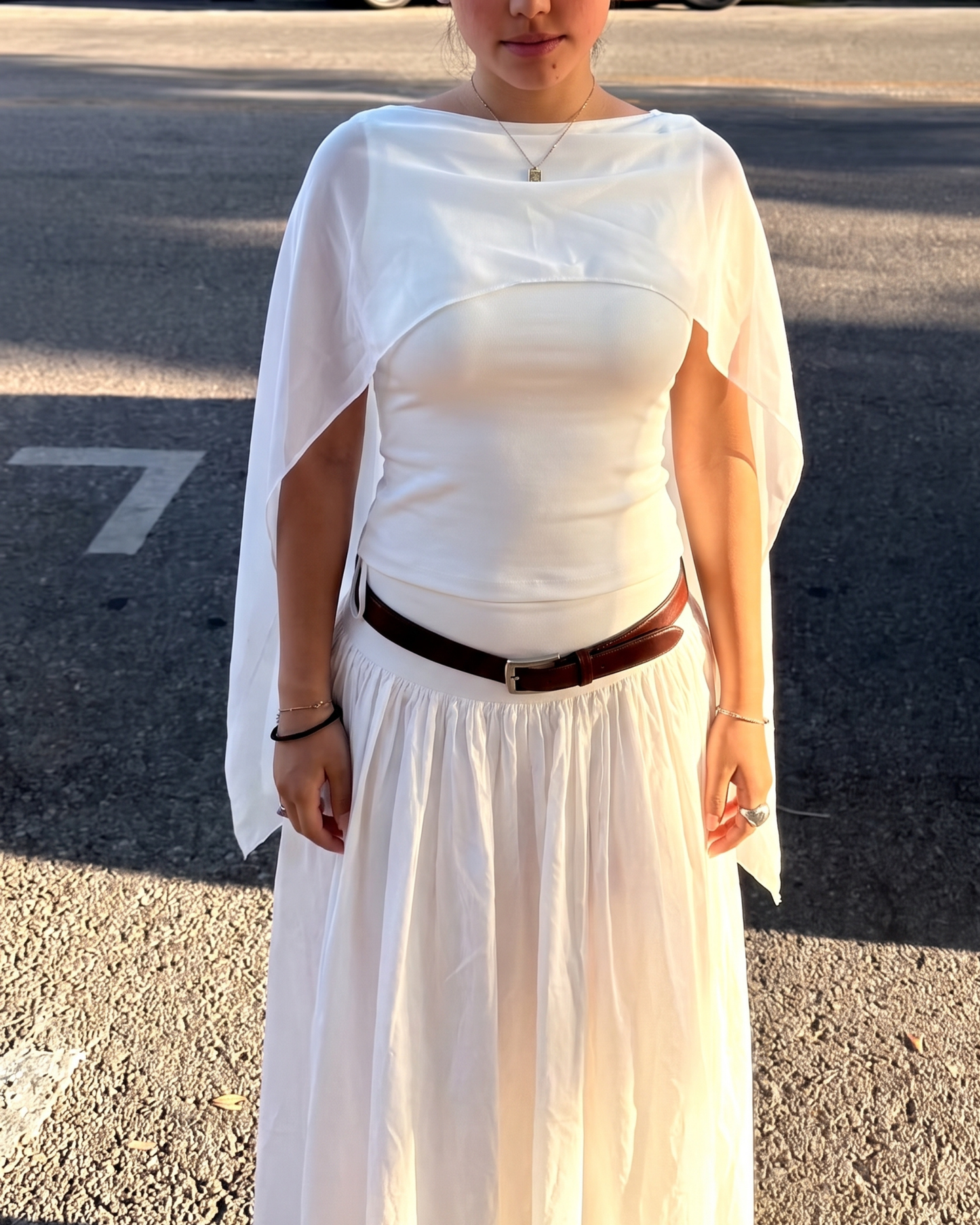 “Chiffon Breeze" Overlay Top