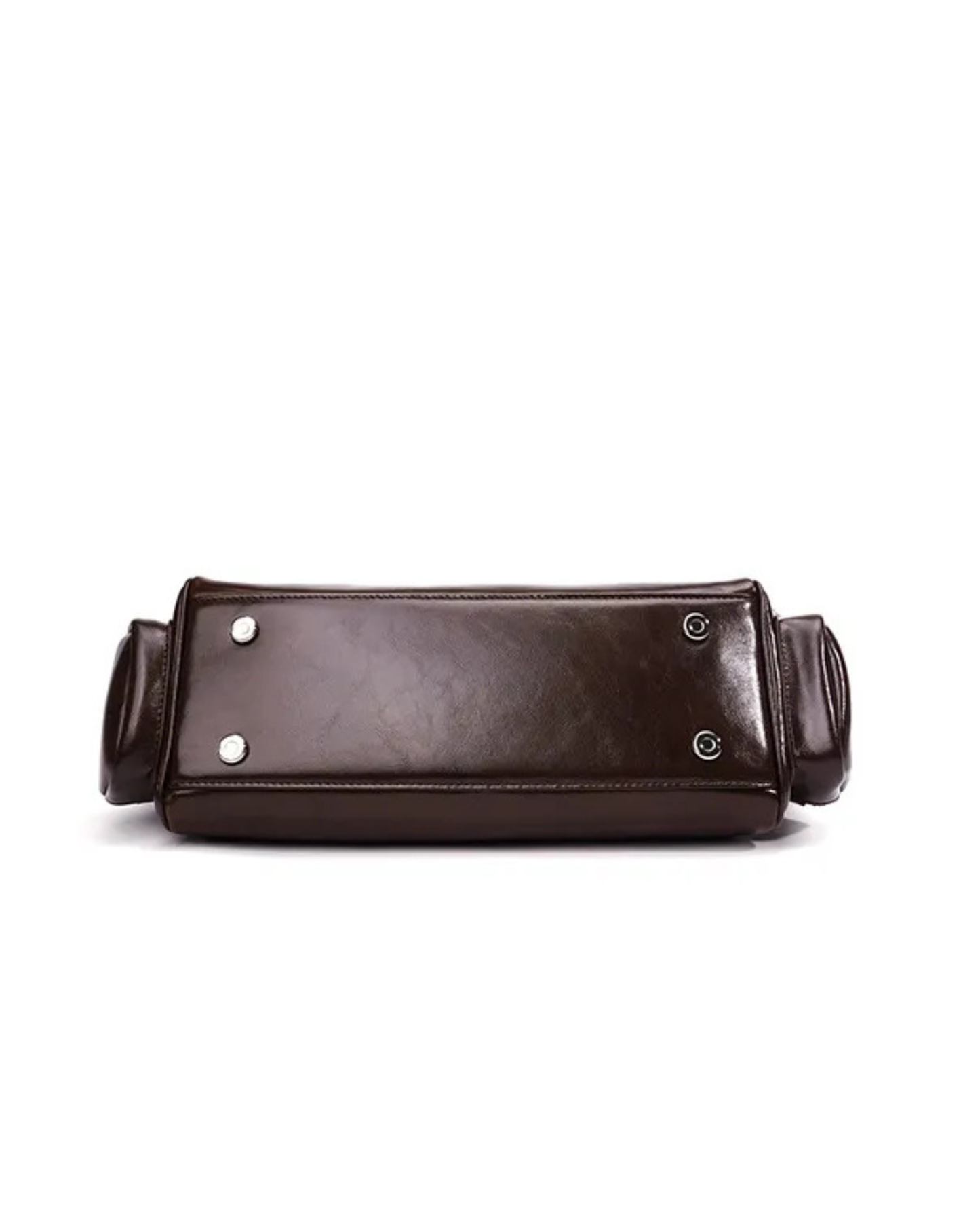 Genuine Leather Structured Shoulder Bag