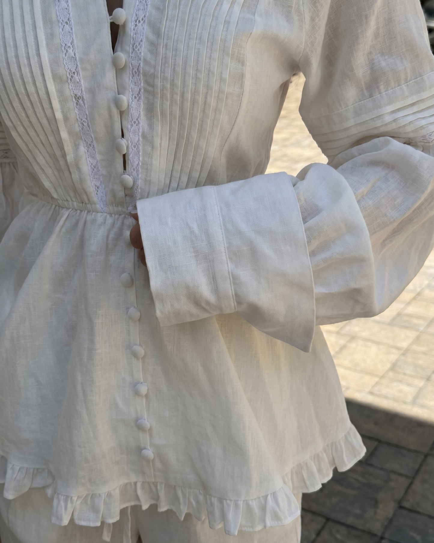 Peplum Two-Piece Set for summer casual Set