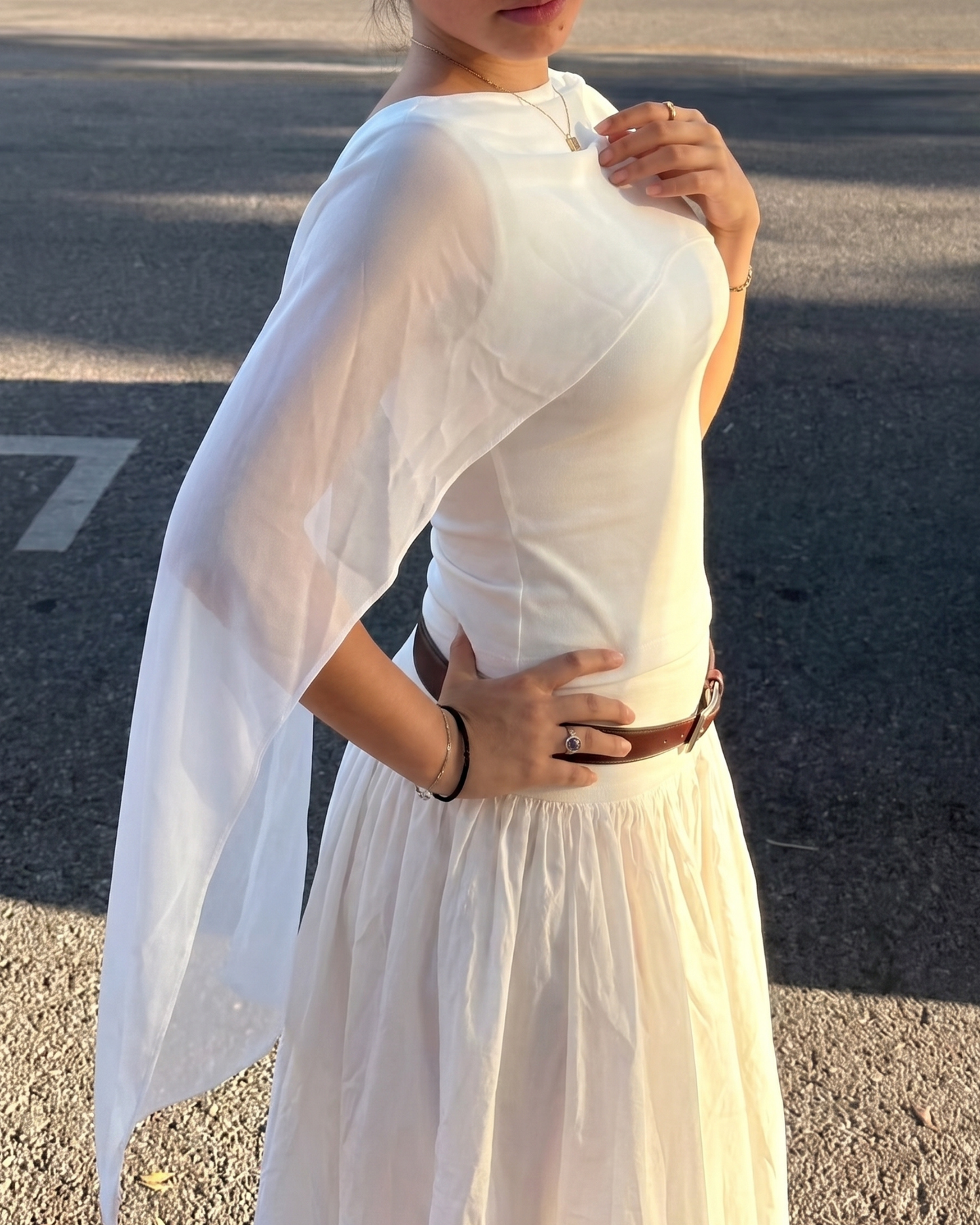 “Chiffon Breeze" Overlay Top