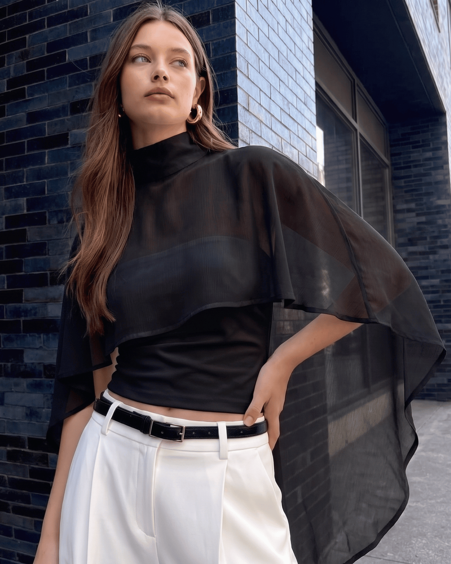 Shawl-style top