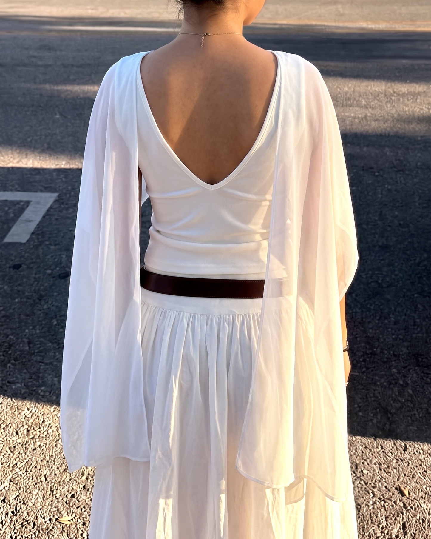 “Chiffon Breeze" Overlay Top