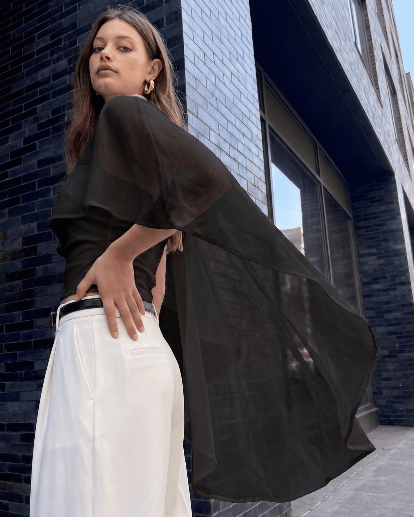 Shawl-style top