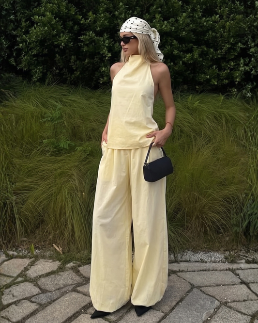 Halter and Lantern Pants  Set “Nocturne”
