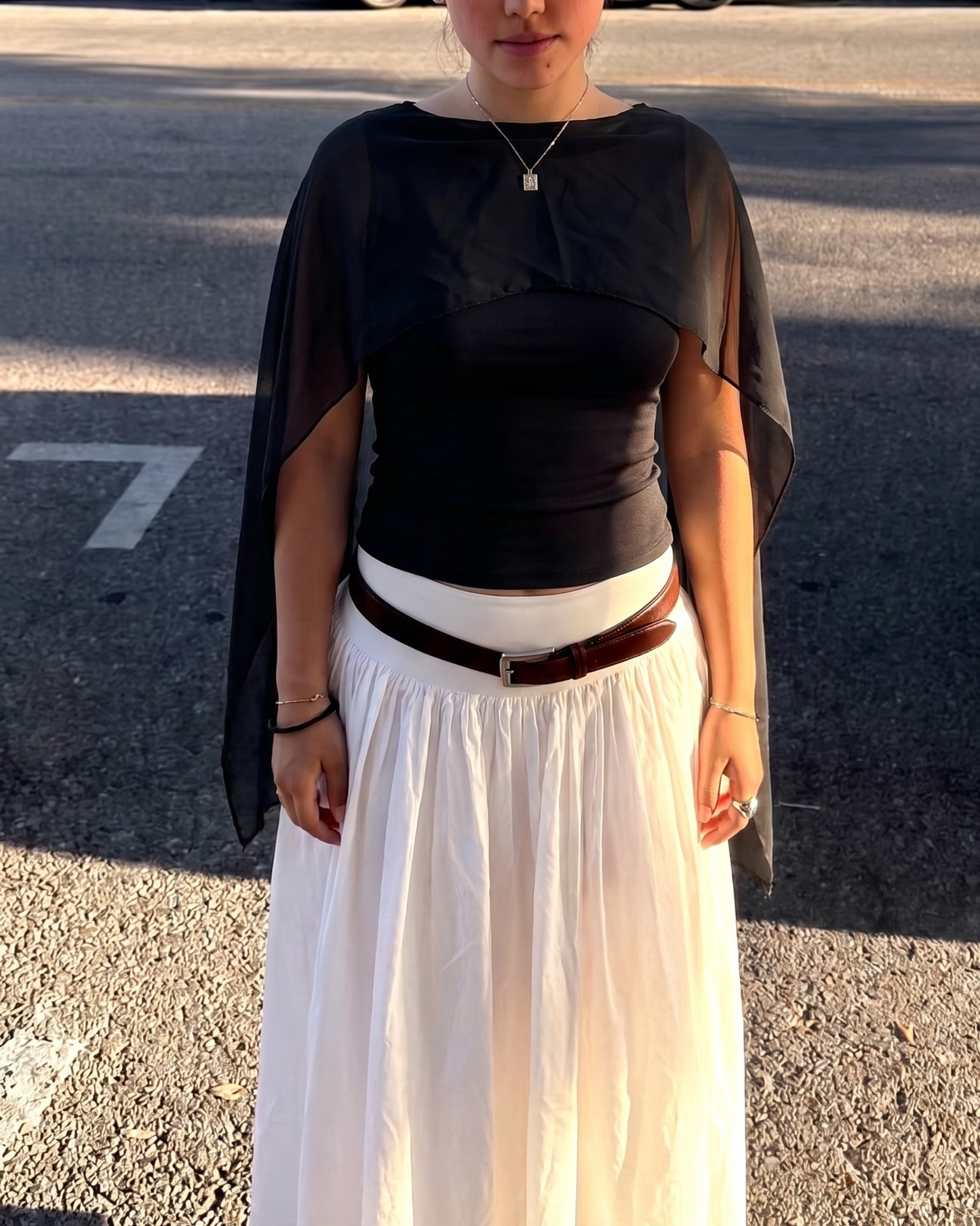 “Chiffon Breeze" Overlay Top