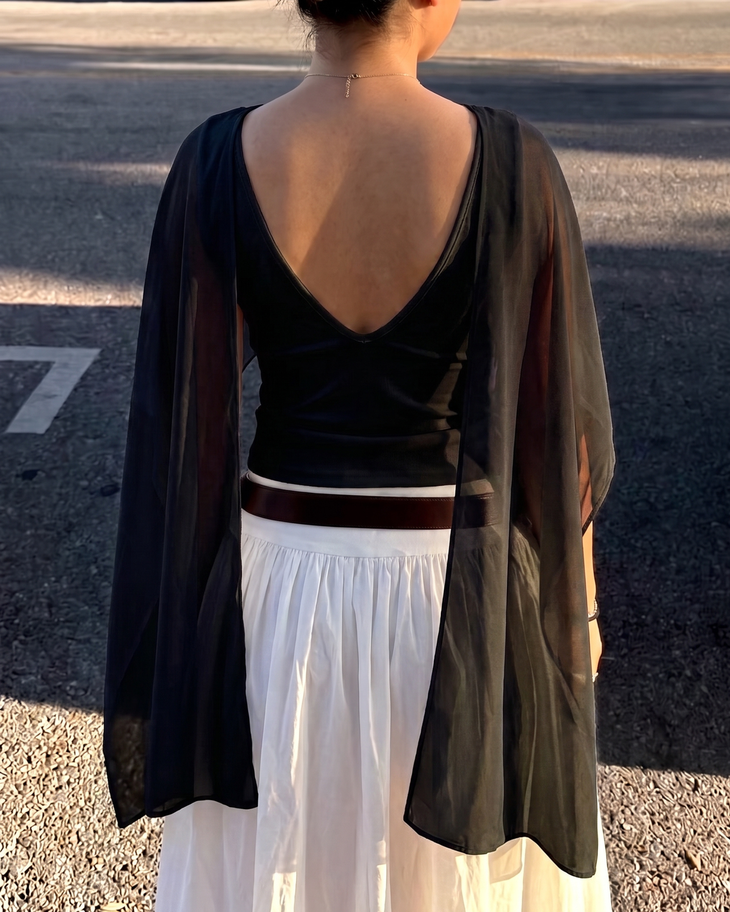 “Chiffon Breeze" Overlay Top