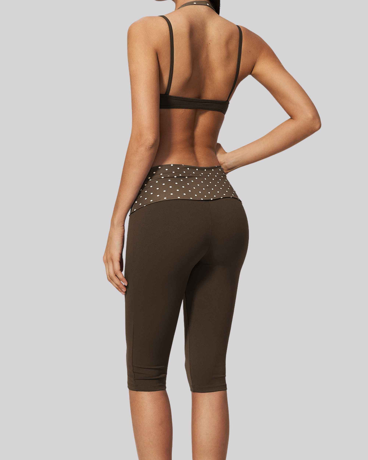 Brown White Polka Dot