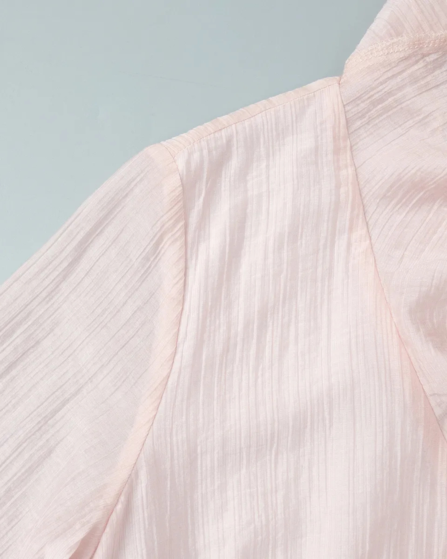 Soft Pink Tencel Tiered Ruffle Dress