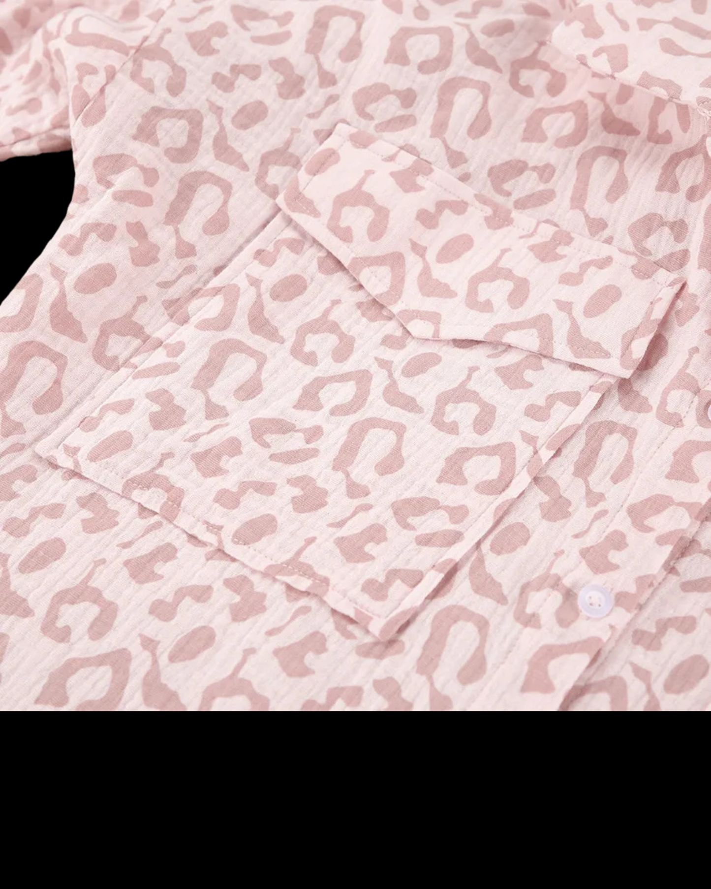 Heart Print Long Sleeve Top, Bikini Top & Mini Skirt – 3-Piece Cotton Set