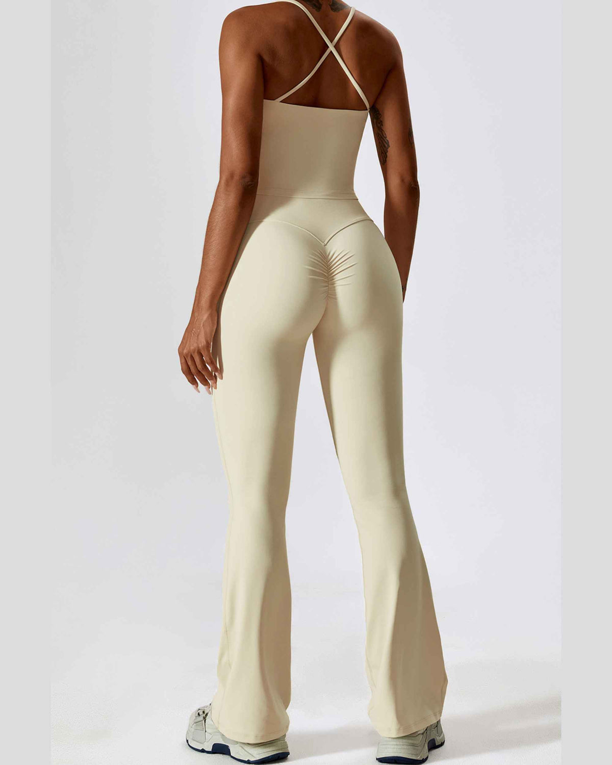 Vest + bell bottoms oatmeal apricot