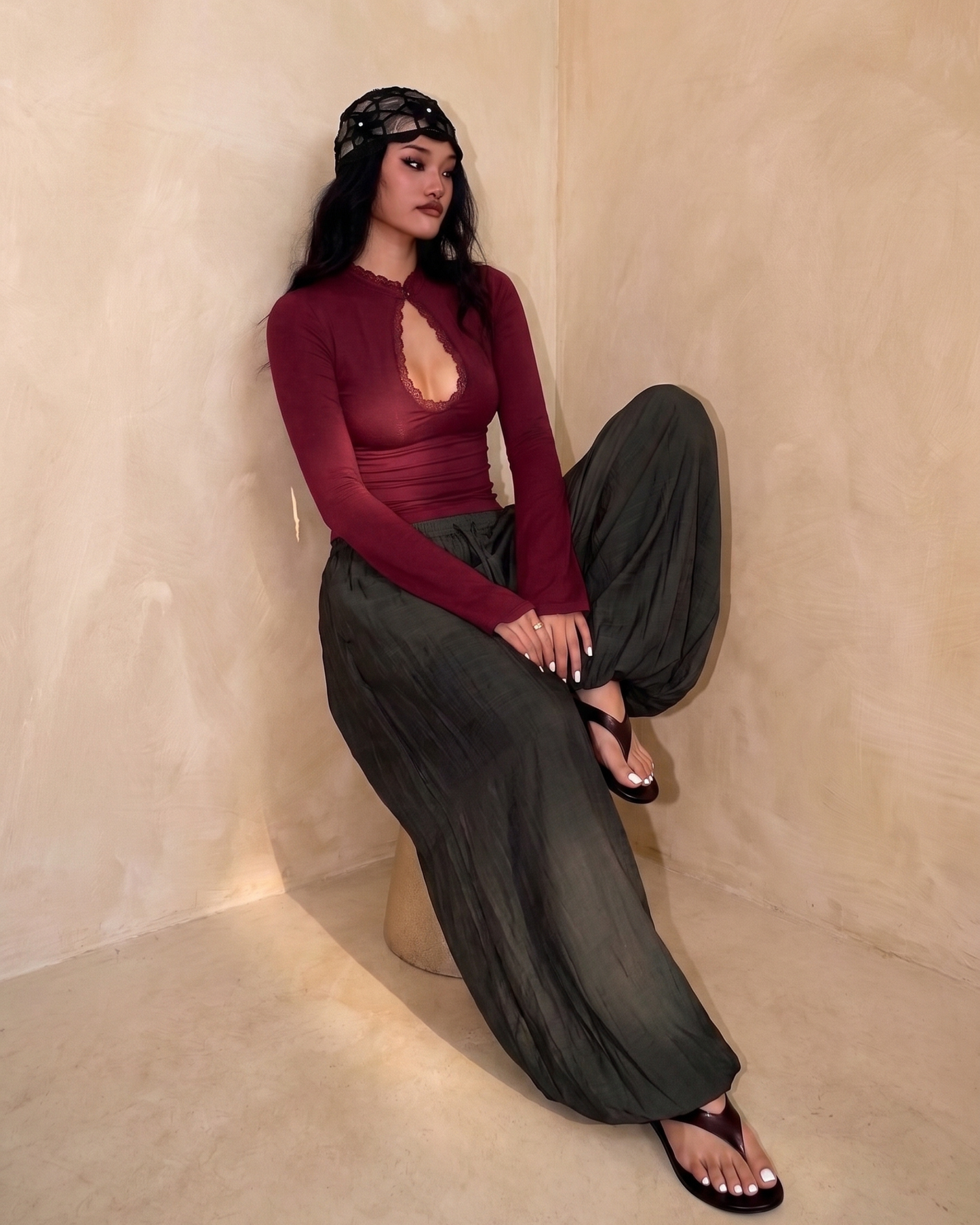 Cotton-Blend Harem Pants "Nomad Dream"