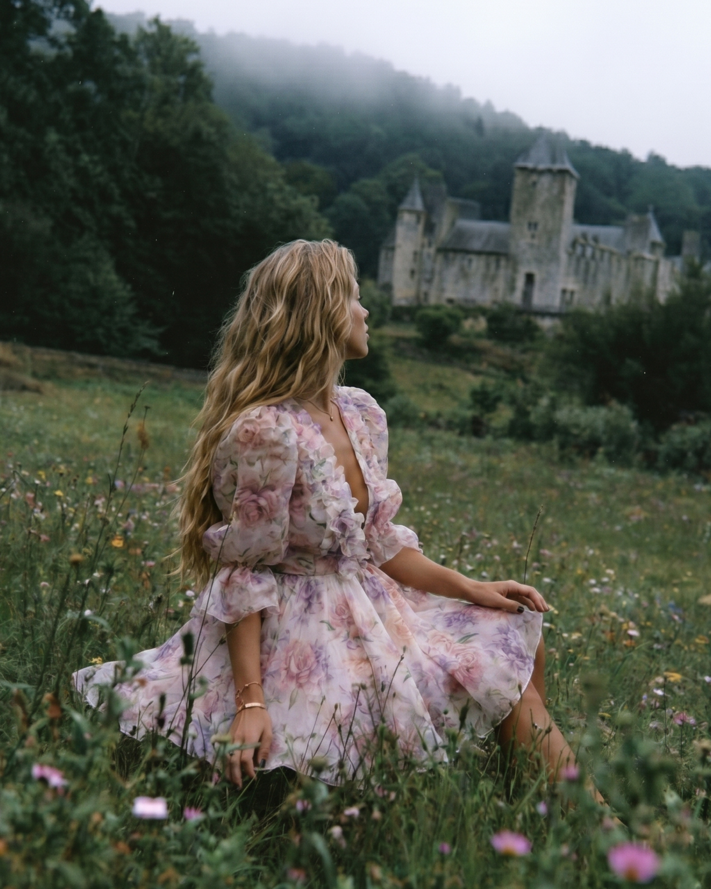 Floral Print Ruffle Mini Dress