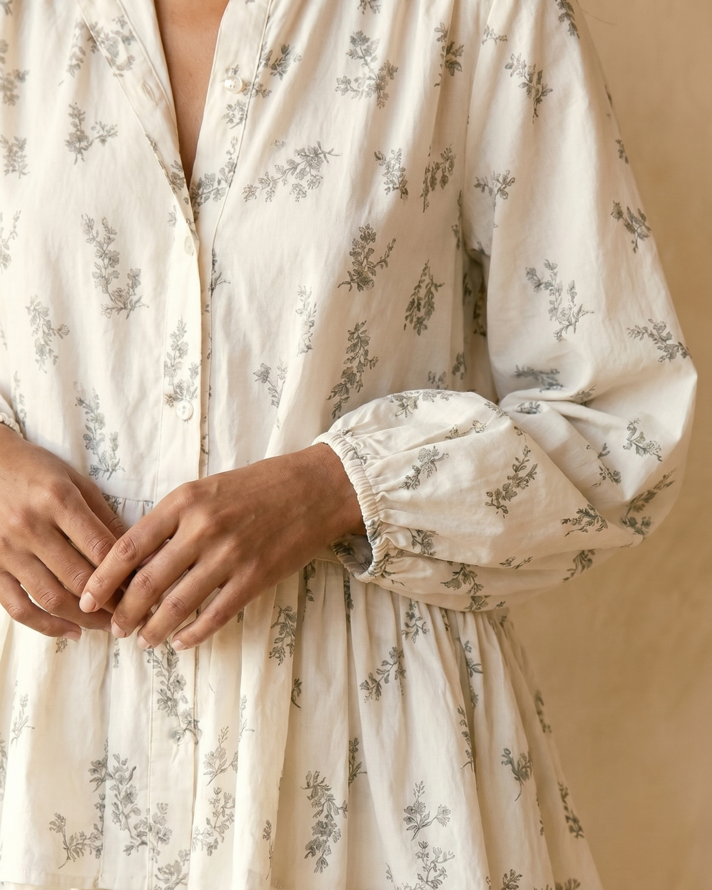 Floral Print Peplum Shirt and Shorts Set