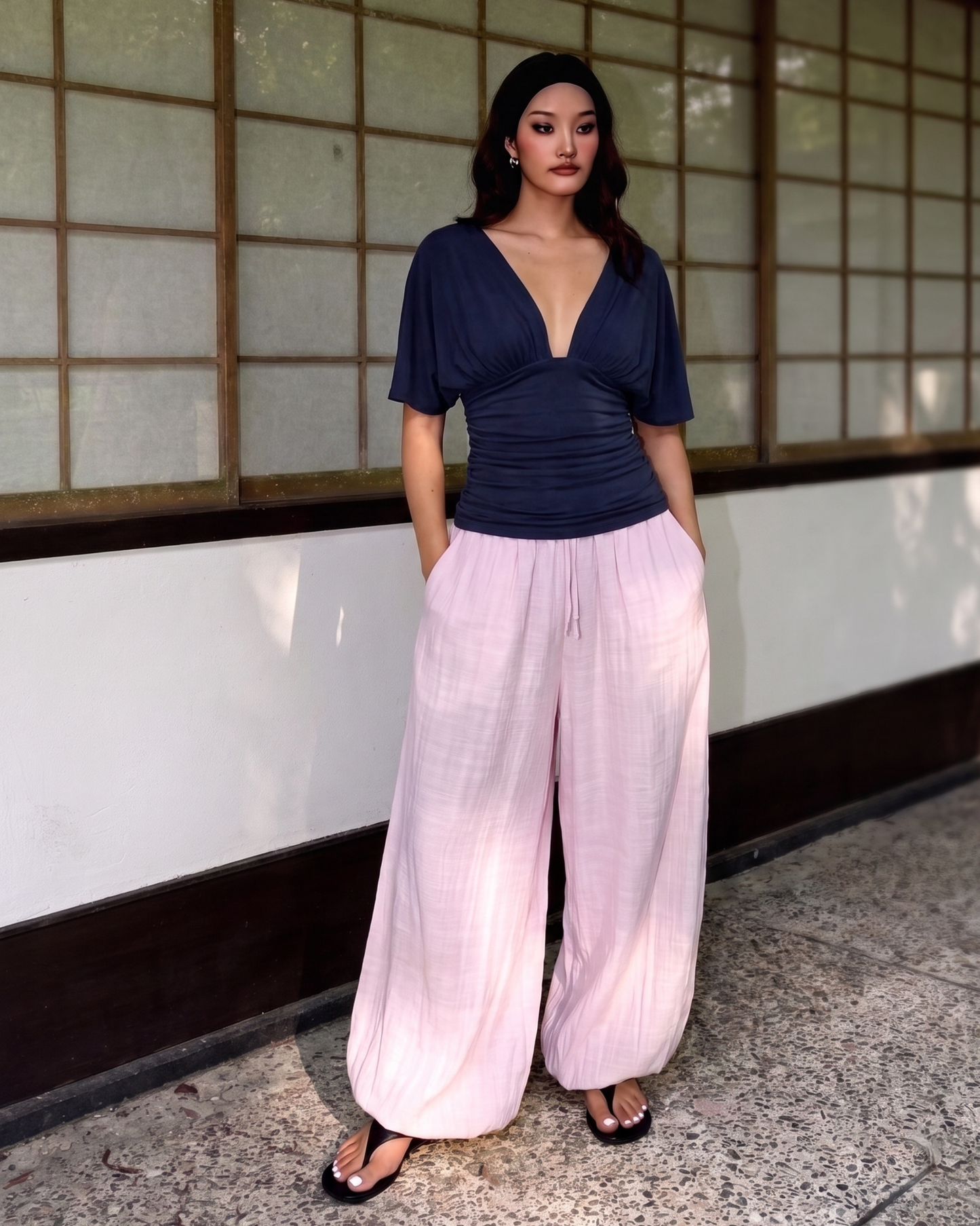 Cotton-Blend Harem Pants "Nomad Dream"