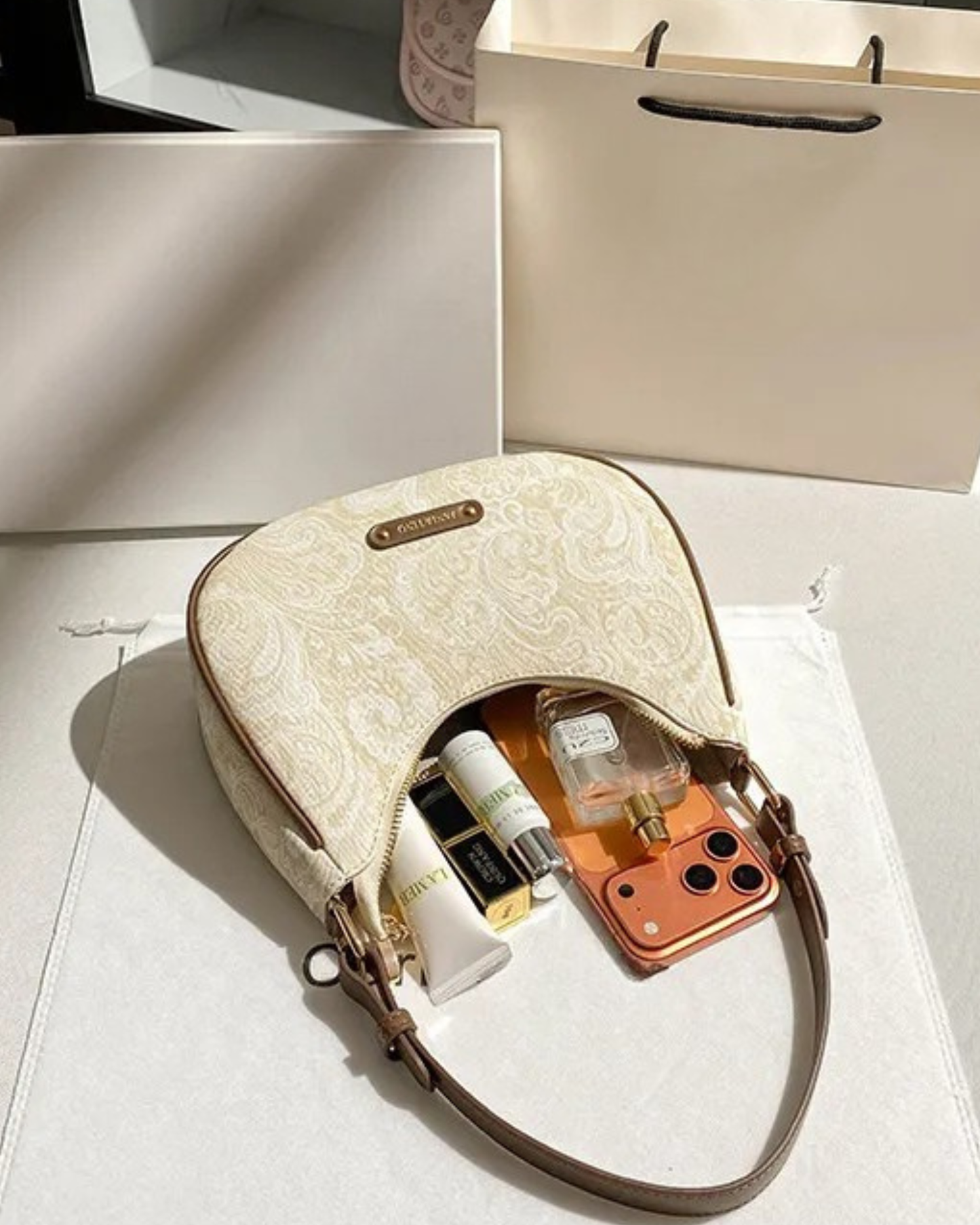 Vintage Embroidery Leather Shoulder Bag