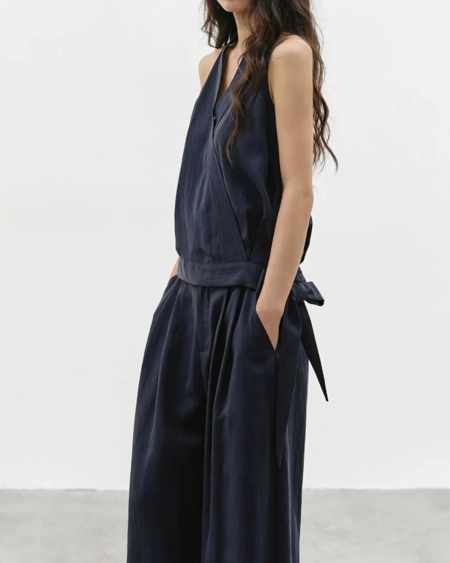 Sleeveless Wide-Leg Jumpsuit