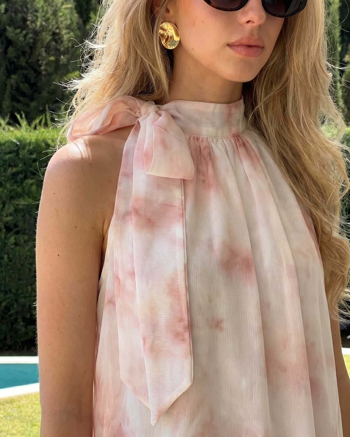 High-Neck Sleeveless Shirt