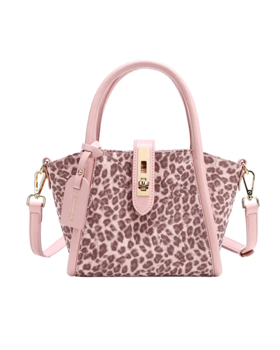 Rosa Leopardenmuster-Eimertasche