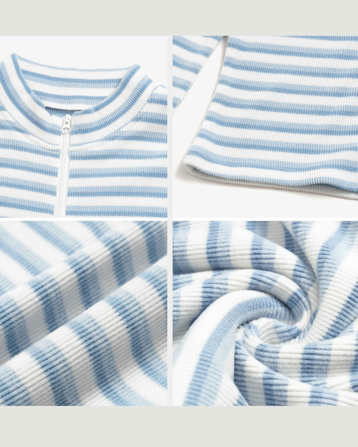 Jacket Shorts Light Blue White
