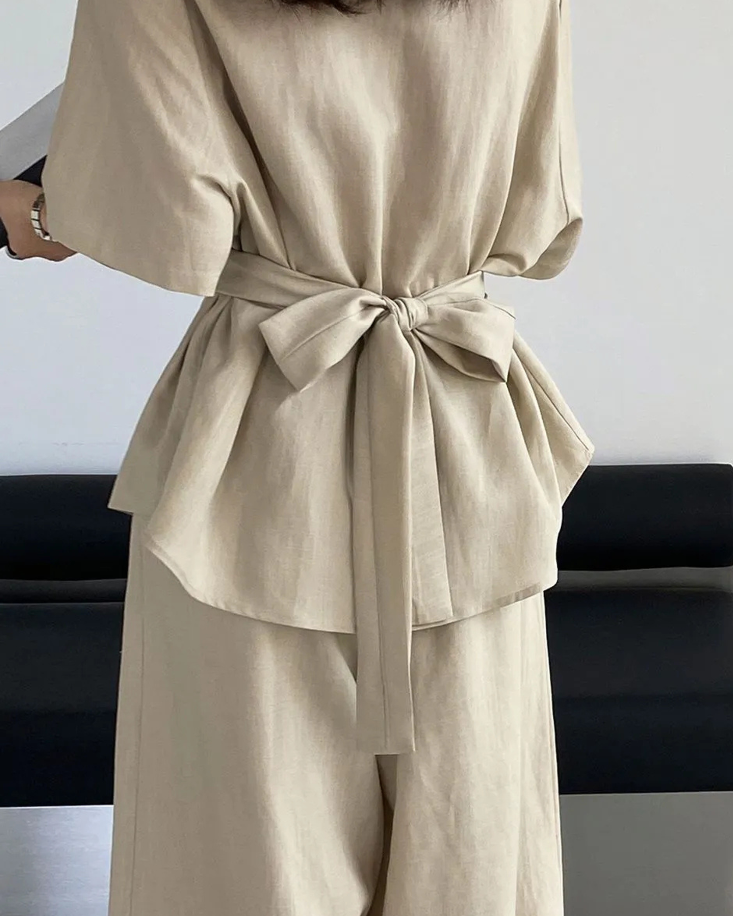 Women's Blouse and Wide-Leg Pants Set