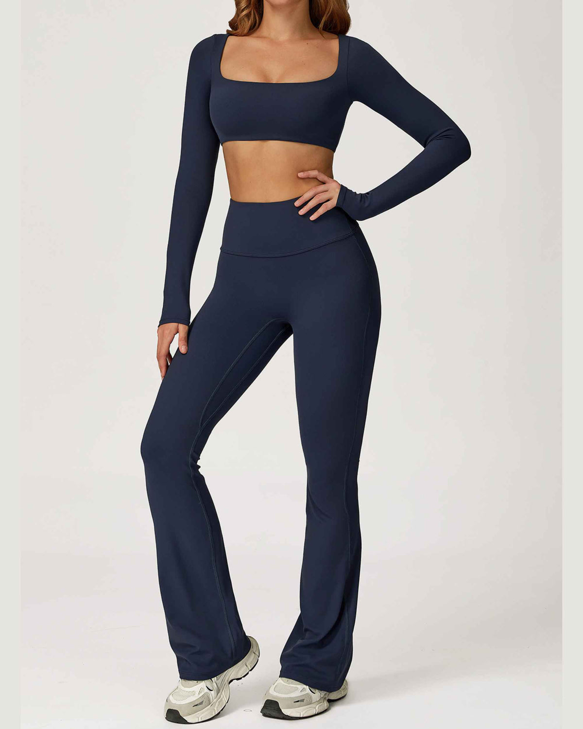 Long sleeve + bell bottoms cobalt blue