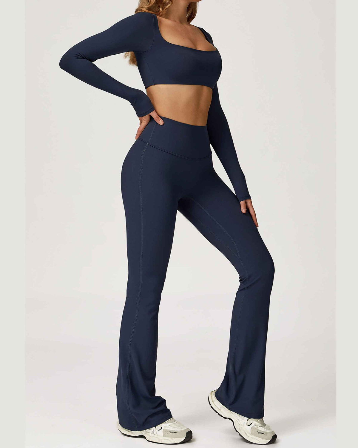Long sleeve + bell bottoms cobalt blue