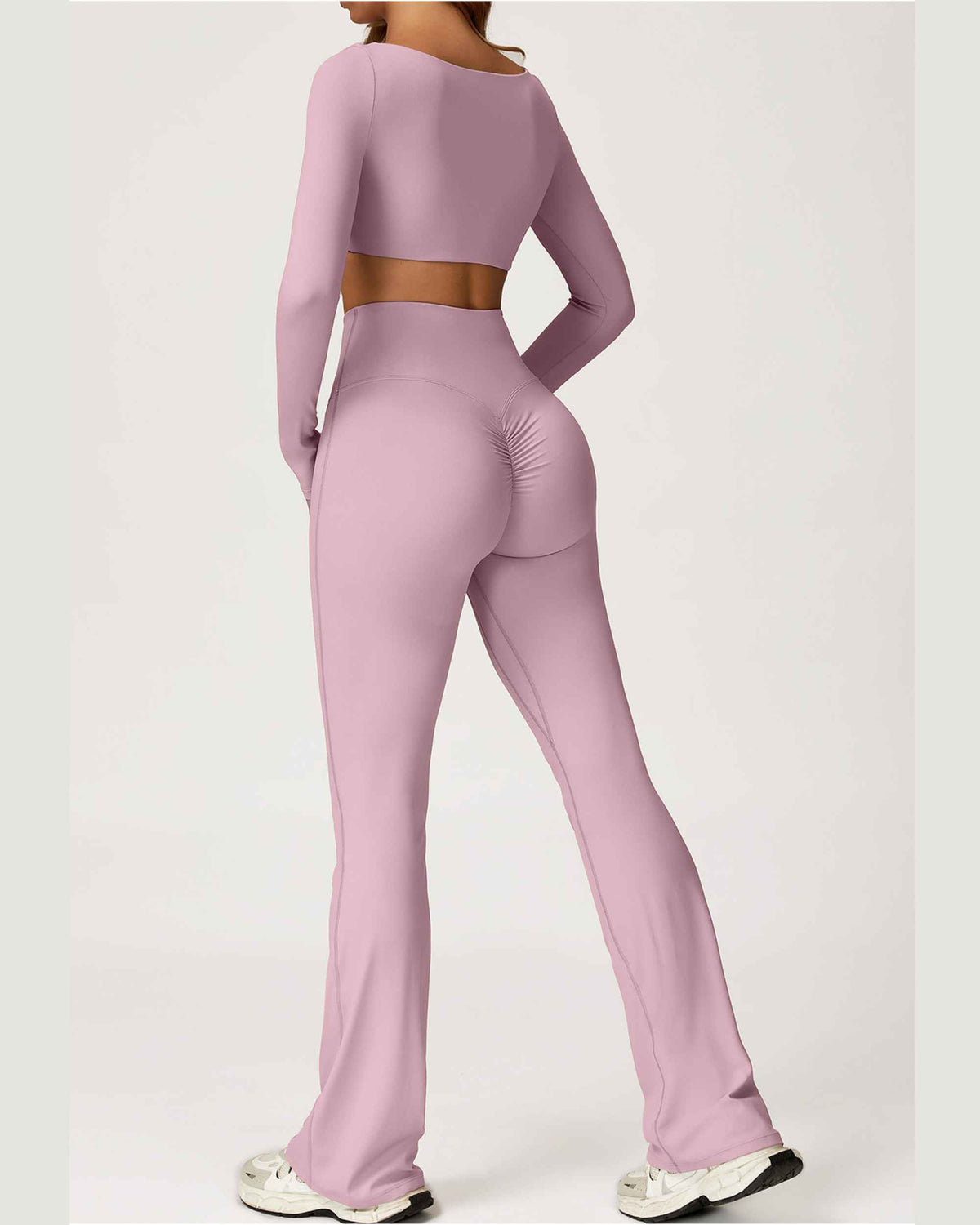 Long sleeve + bell bottoms rose purple