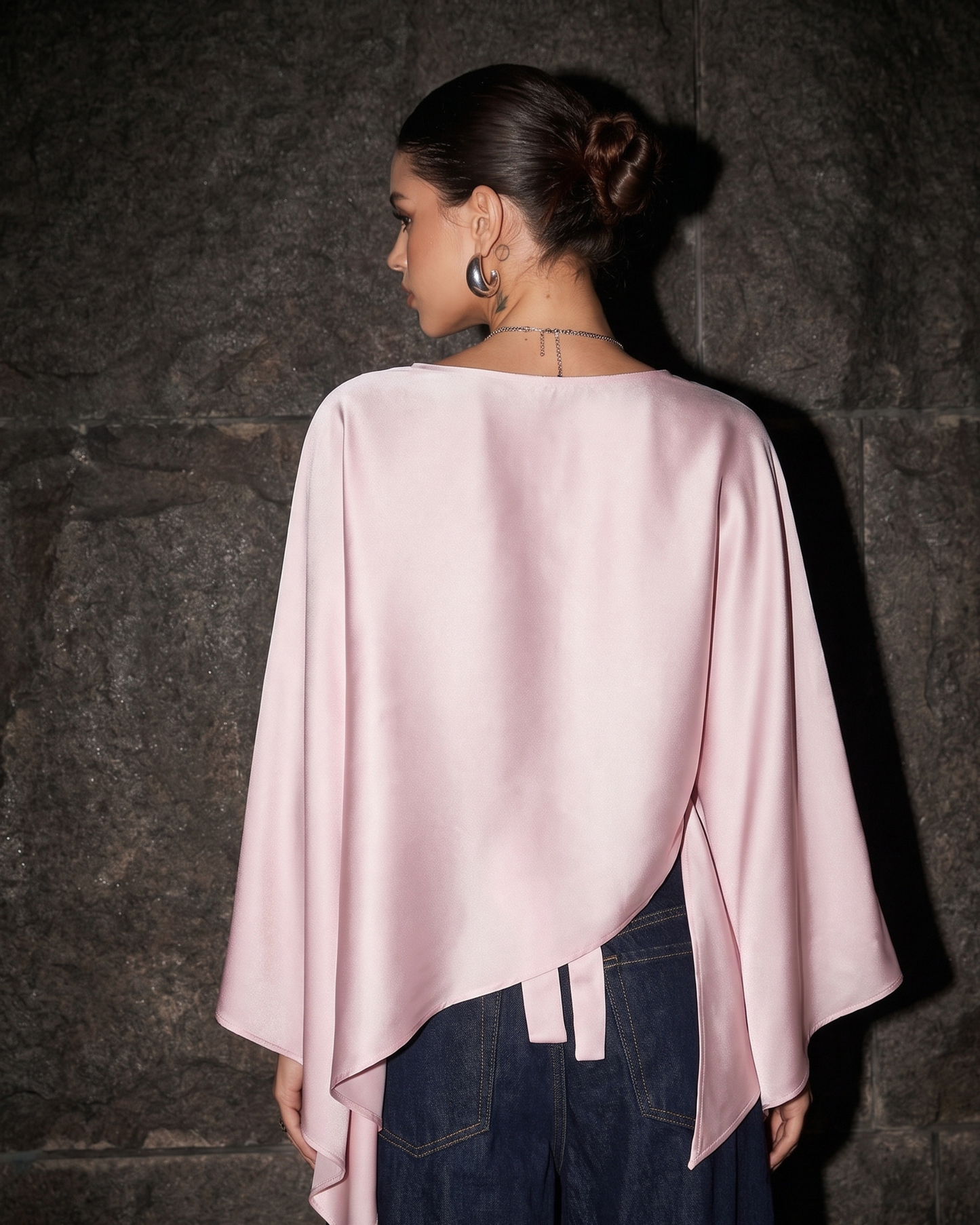 Draped Batwing Top