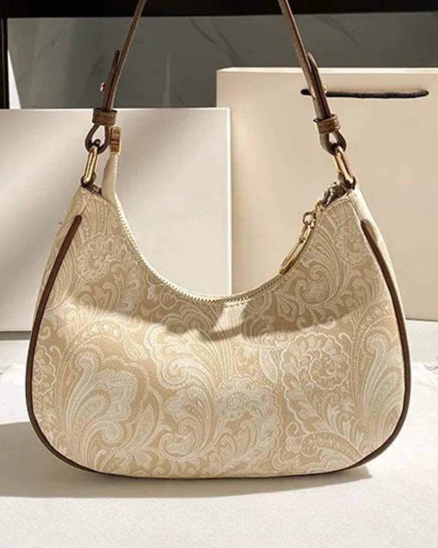 Vintage Embroidery Leather Shoulder Bag
