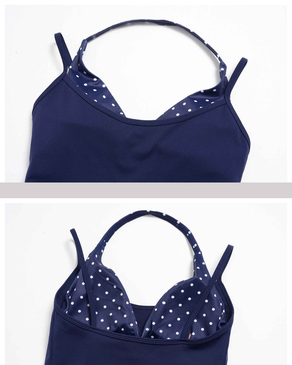 Navy Blue White Polka Dot