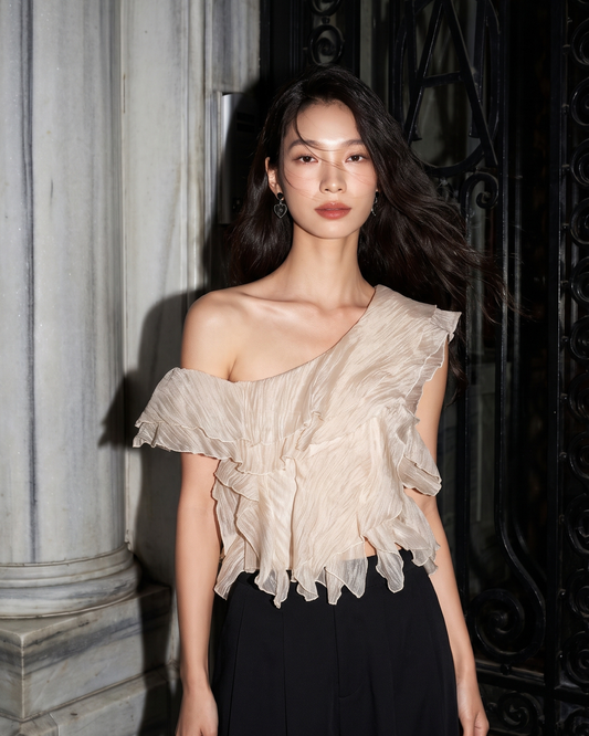 Sommer-Carmen-Chiffonbluse