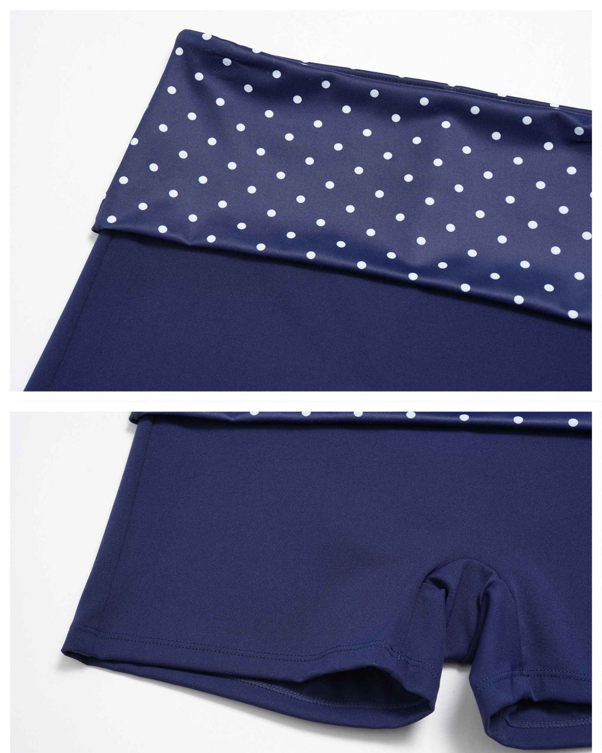Navy Blue White Polka Dot