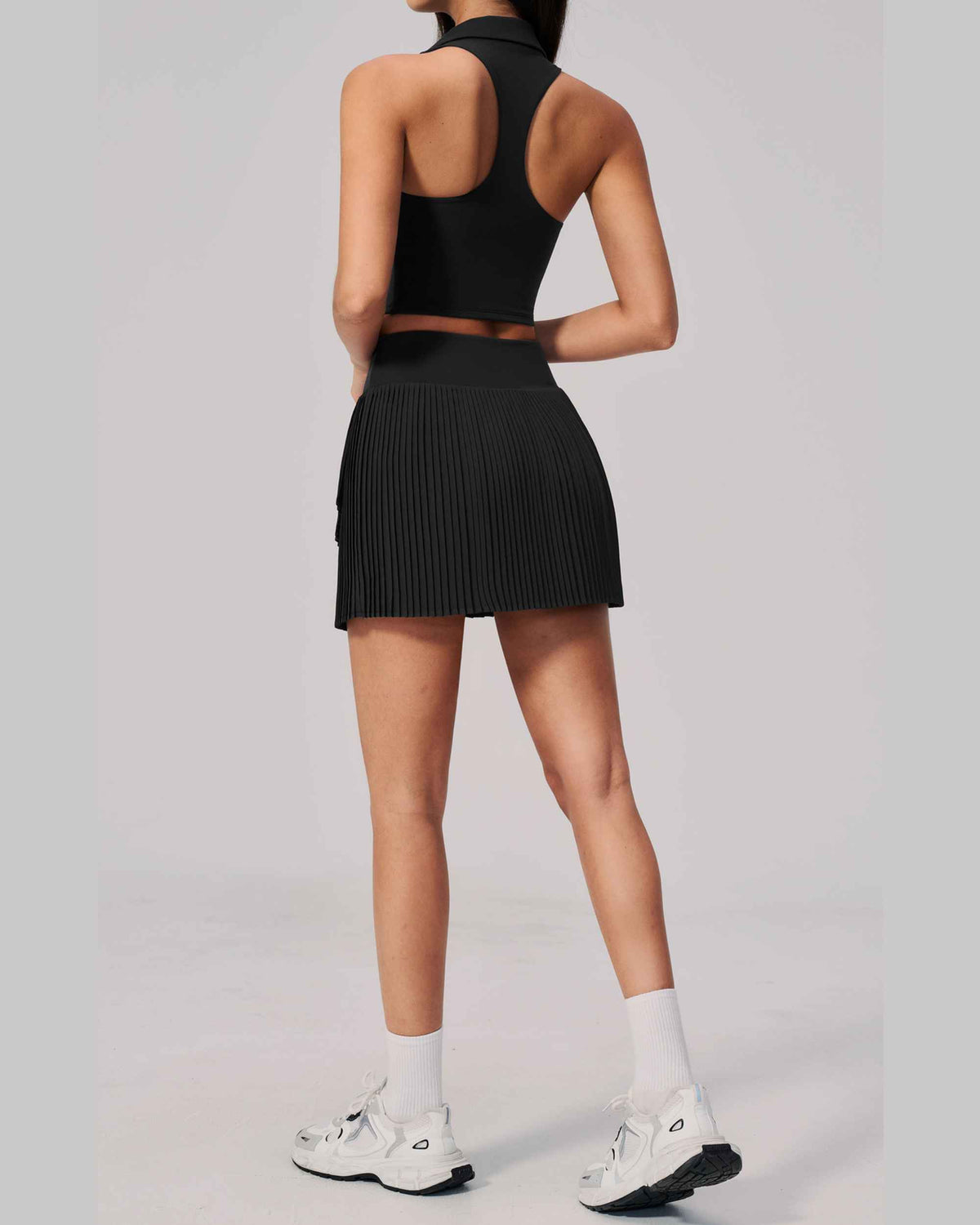 9586 vest  9586 skirthigh-end black