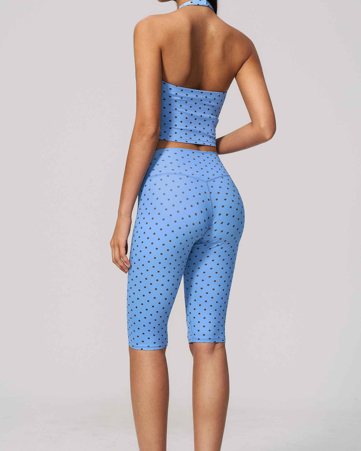 Blue Brown Polka Dot
