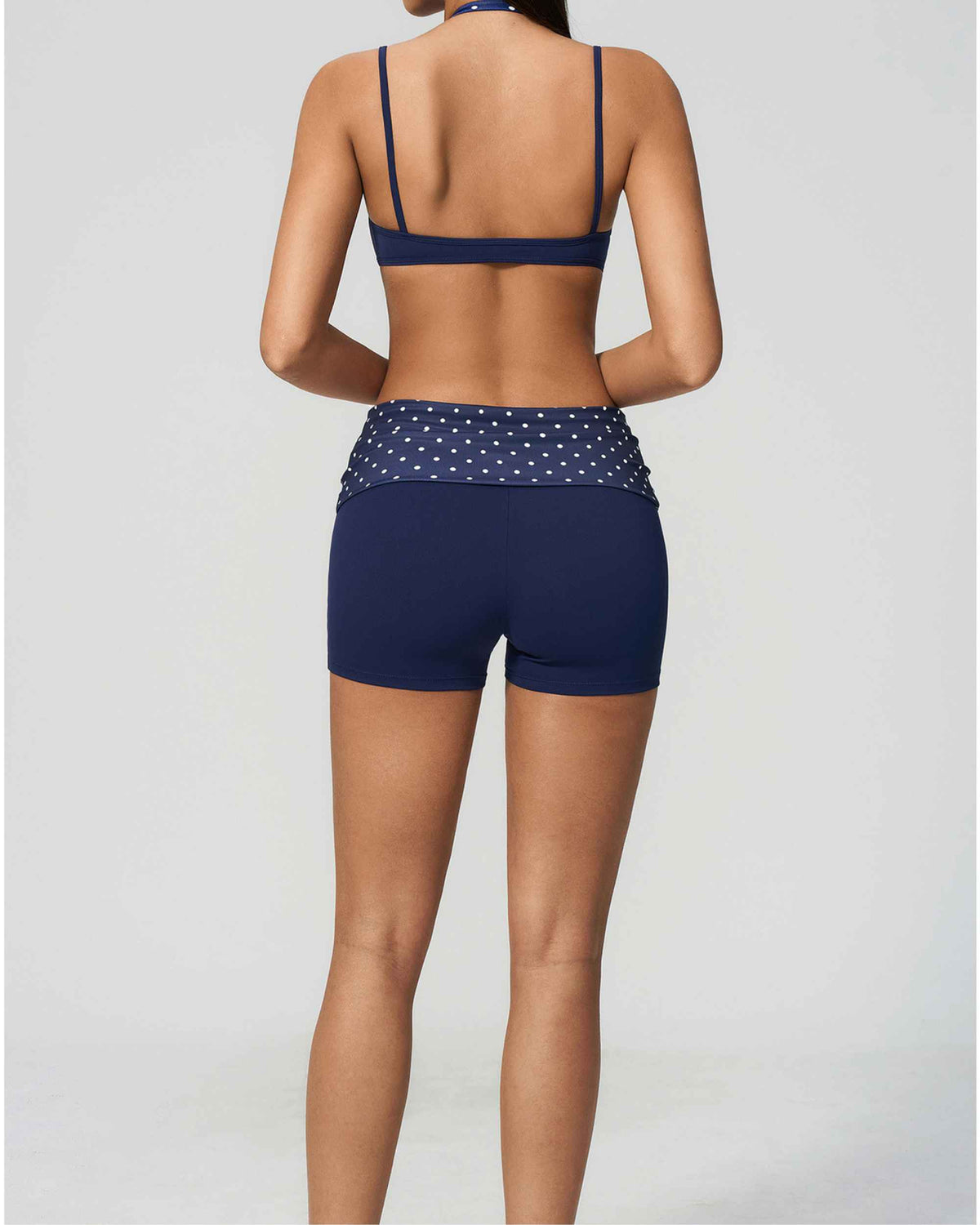 Navy Blue White Polka Dot