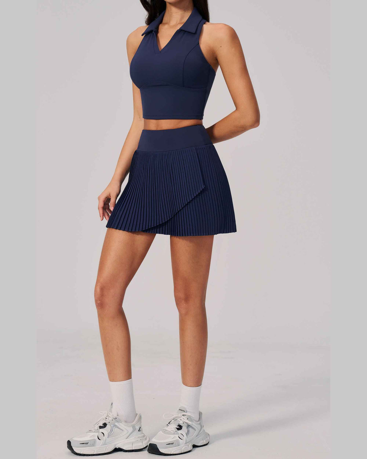 9586 vest  9586 skirtdark blue