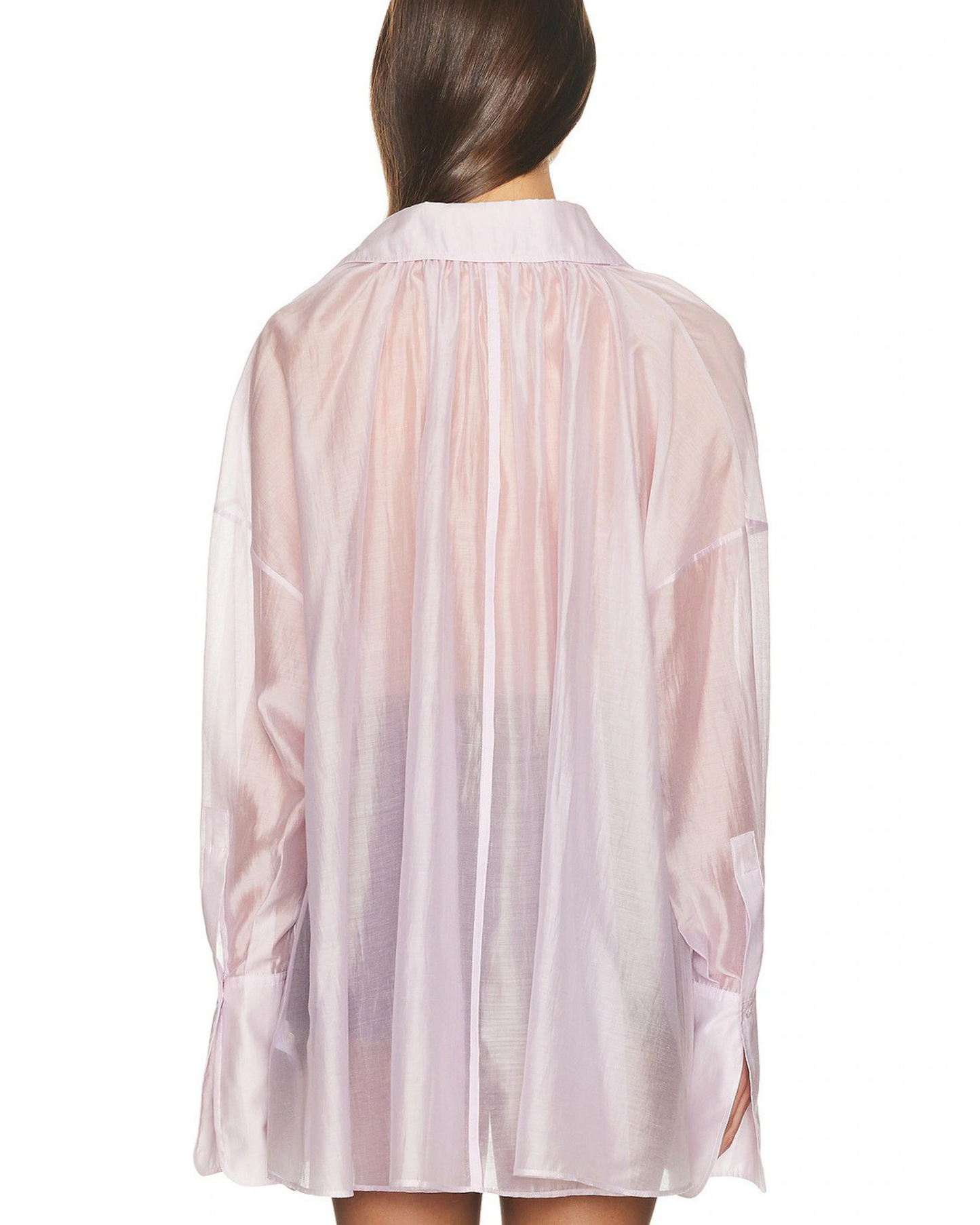 Tencel Blend V-Neck Long Sleeve Shirt